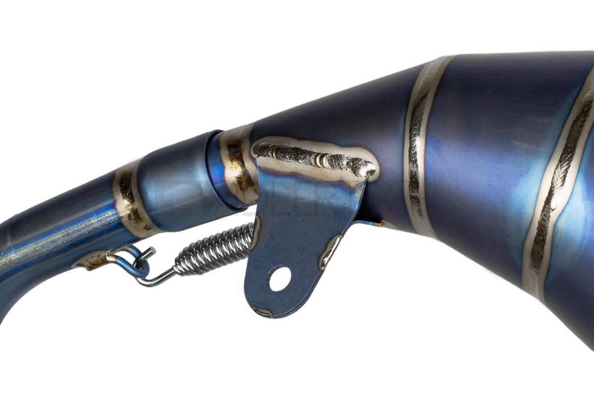 MTX130 Enduro Titan anodisiert Auspuffanlage S50, S51